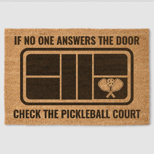 Funny Welcome for Pickleball Lovers for Your Home Fiber Doormat