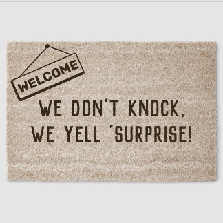 Funny Welcome Mat for Your Home with Surprise Mat