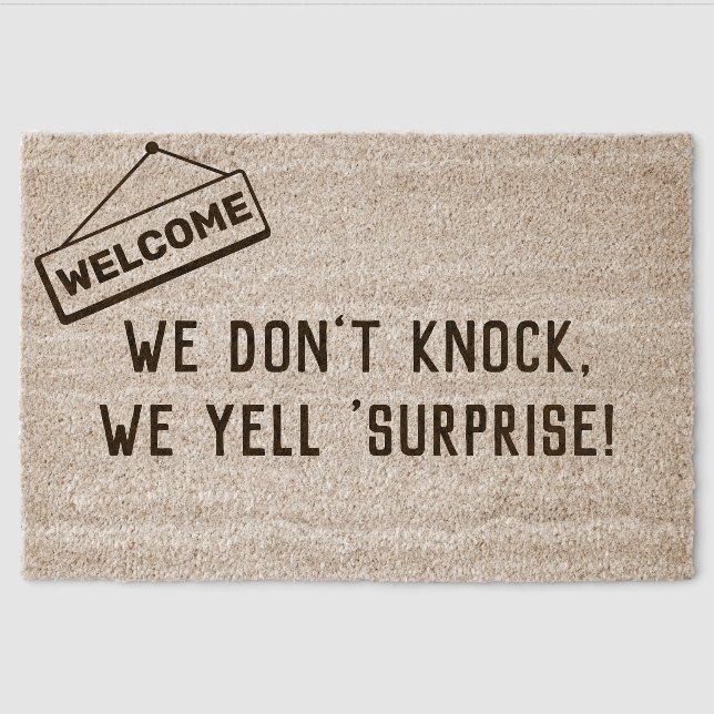 Funny Welcome Mat for Your Home with Surprise Mat (Front)