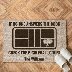 Funny Welcome Pickleball Lovers for Home Custom Fiber Doormat