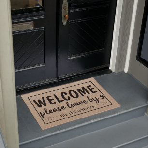 Funny Welcome Please Leave by 9 Doormat