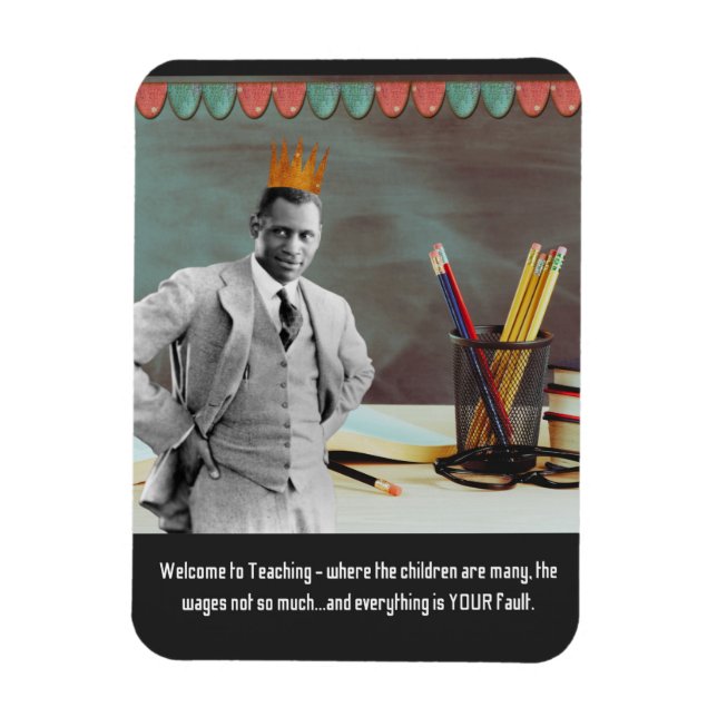 Funny Welcome Teacher Vintage Black Man   Magnet (Vertical)