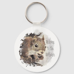 Funny, Welcome to the Nuthouse, Squirrel, Animal Keychain