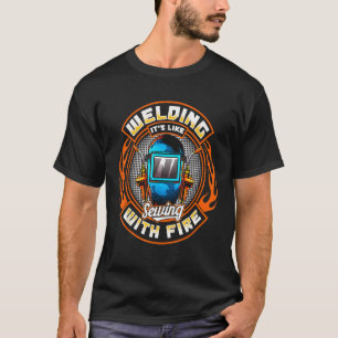 Funny Welder Construction Worker Meme Saying T-Shirt