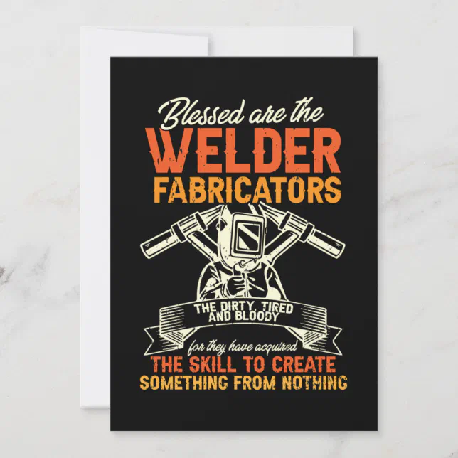 Funny Welders Welding Fabricators Thank You Card | Zazzle