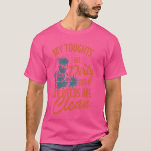 Funny Welding Dad Metal Worker Retro Boilermaker W T-Shirt