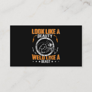 Funny Welding Fabricator Welder Like a Beauty Wome Business Card