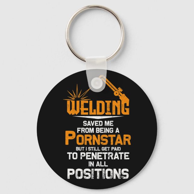 Funny Welding Gifts For Proud Welders Keychain (Front)