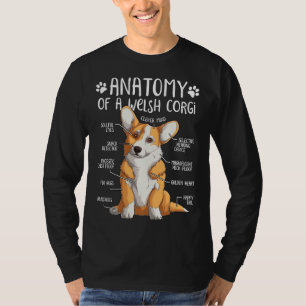 Funny Welsh Corgi Dog Anatomy Dog 437 T-Shirt