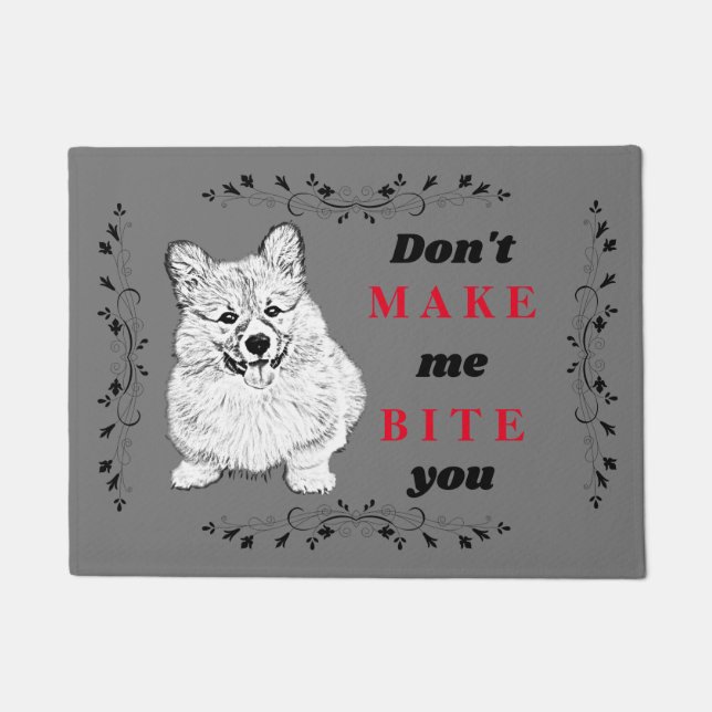 Funny Welsh Corgi Doormat (Front)