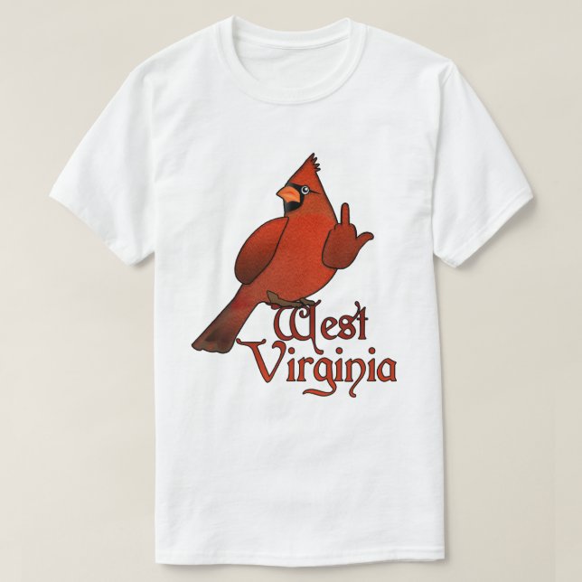 Funny West Virginia Cardinal T-Shirt (Design Front)