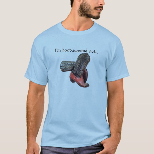 Funny Western Cowboy Boot Scoot T-Shirt (Front)