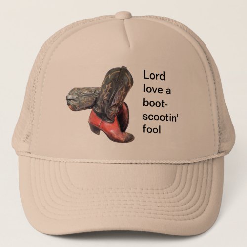 Funny Western Cowboy Boot Scoot Trucker Hat