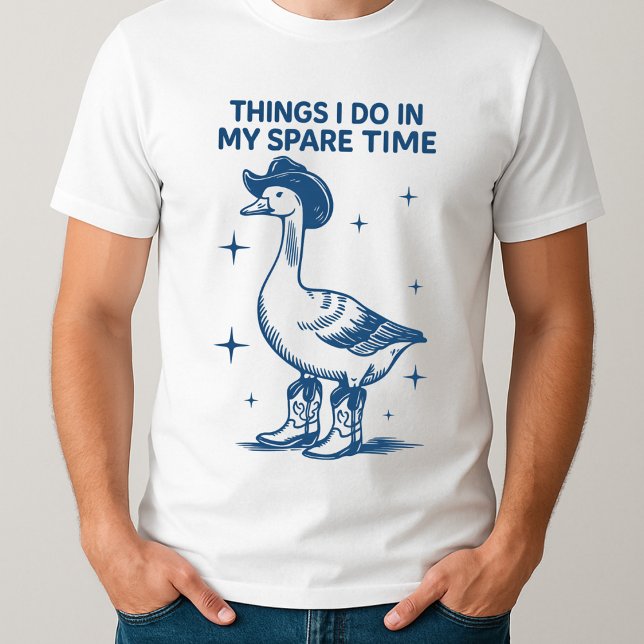 Funny Western Got Too Silly Goose Cowgirl Graphic T-Shirt (Creator Uploaded)