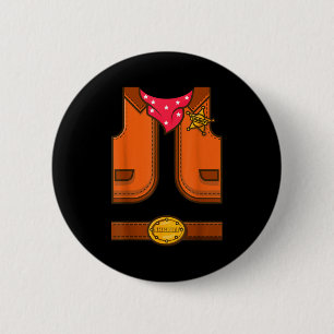 Funny Western Sheriff Halloween Cowboy Vest Simple Button