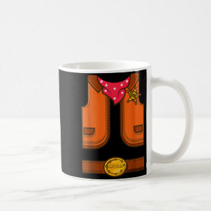 Funny Western Sheriff Halloween Cowboy Vest Simple Coffee Mug