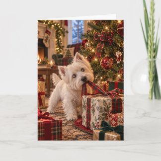 Funny Westie Christmas Card