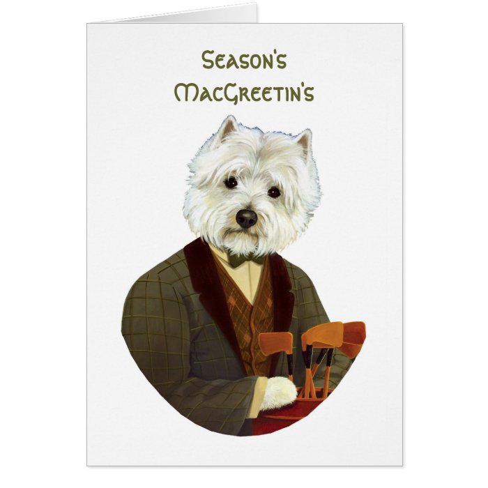 Funny westie Christmas card