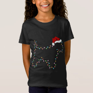 Funny Westie Dog Xmas Lighting Santa Hat Westie Ch T-Shirt