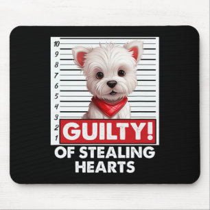 Funny Westie West White Terrier Dog Breed Valentin Mouse Pad