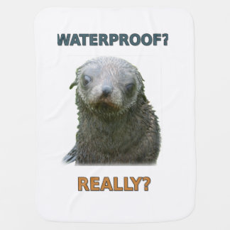 Funny Wet Seal Pup Baby Blanket