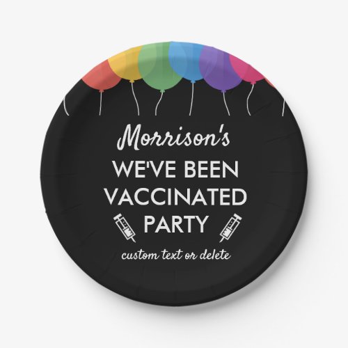 Funny Weve Been Covid Vaccinated Balloons Custom  Paper Plates