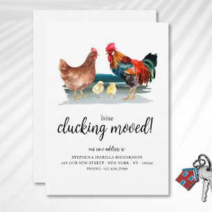 Funny We've Clucking Moved New Address Annoucement Announcement