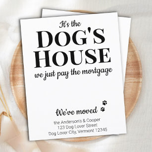 Funny We've Moved Dog Moving  Announcement Postcard