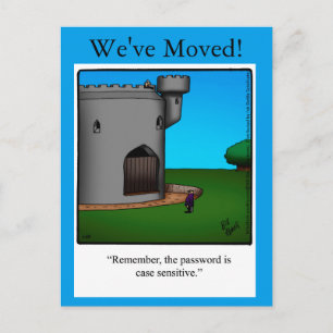 Funny "We've Moved" Humor Postcard