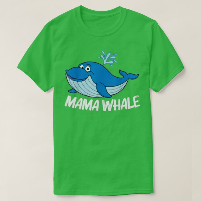 Funny Whale Art For Women Mom Orca Narwhal Blue Wh T-Shirt (Design Front)