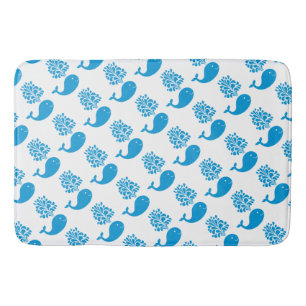 Funny whale bath mat