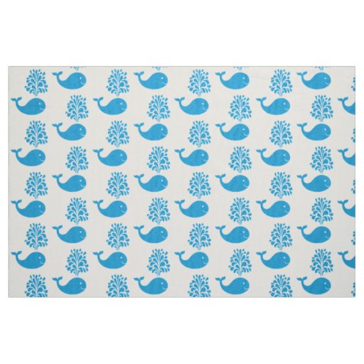 Funny whale fabric