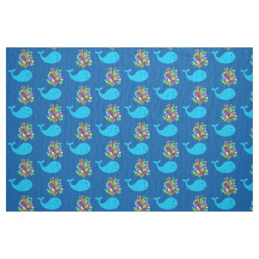 Funny whale fabric