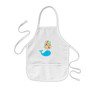 Funny whale kids' apron