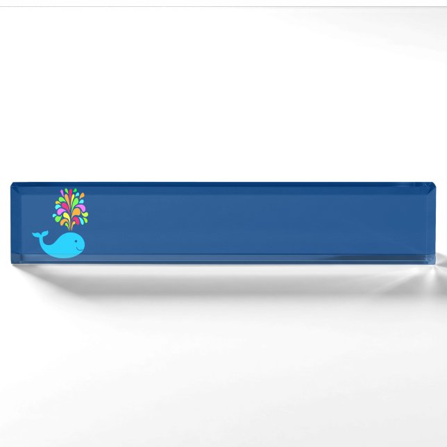 Funny whale name plate (Front)