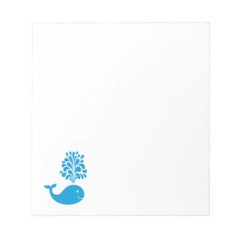 Funny Whale Notepad by igorsin at Zazzle