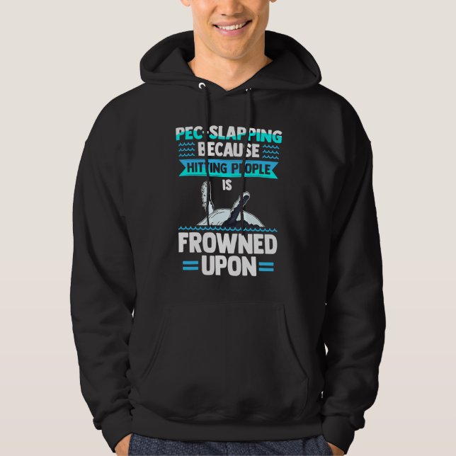 Funny Whale Ocean Marine Mammal & Whale Watching Hoodie (Front)