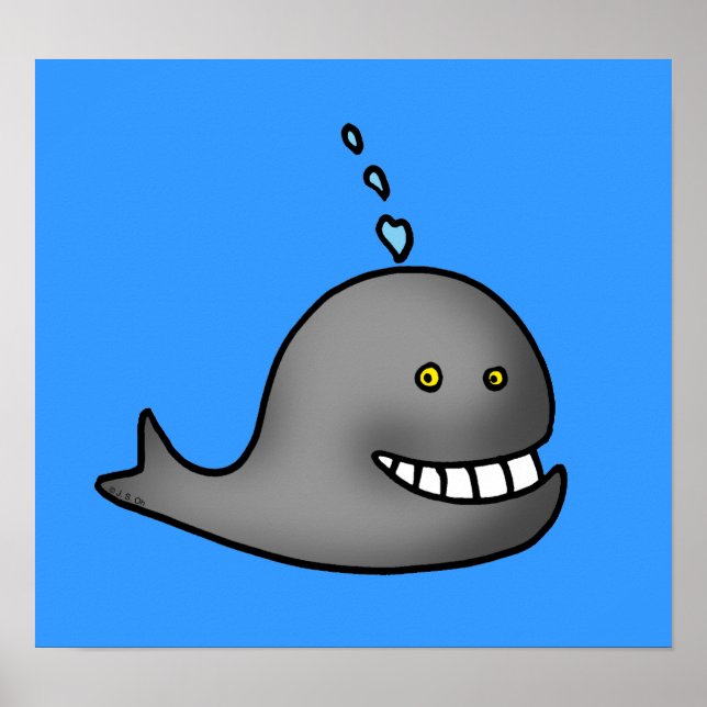 Funny whale poster (Front)