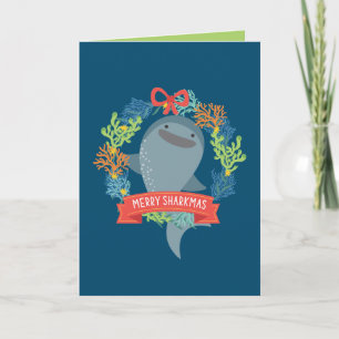 Funny Whale Shark Christmas Card