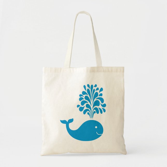 Funny whale tote bag (Front)