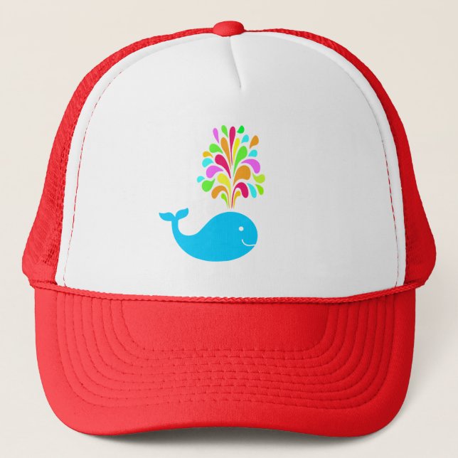 Funny whale trucker hat (Front)