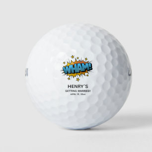 Funny Wham Bachelor Party Wedding Favor Golf Balls