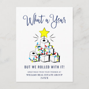 Funny What a Year Christmas Corporate Postcard