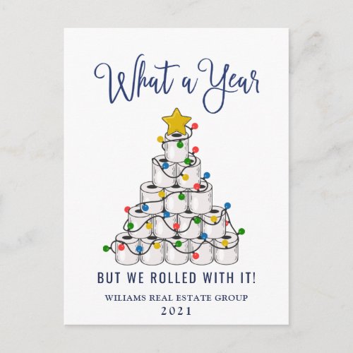 Funny What a Year Christmas Corporate Postcard