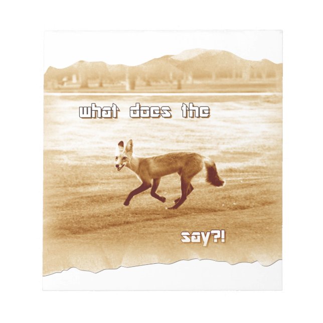 funny what does the fox say notepad (Front)