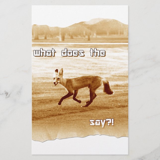 funny what does the fox say stationery (Front)