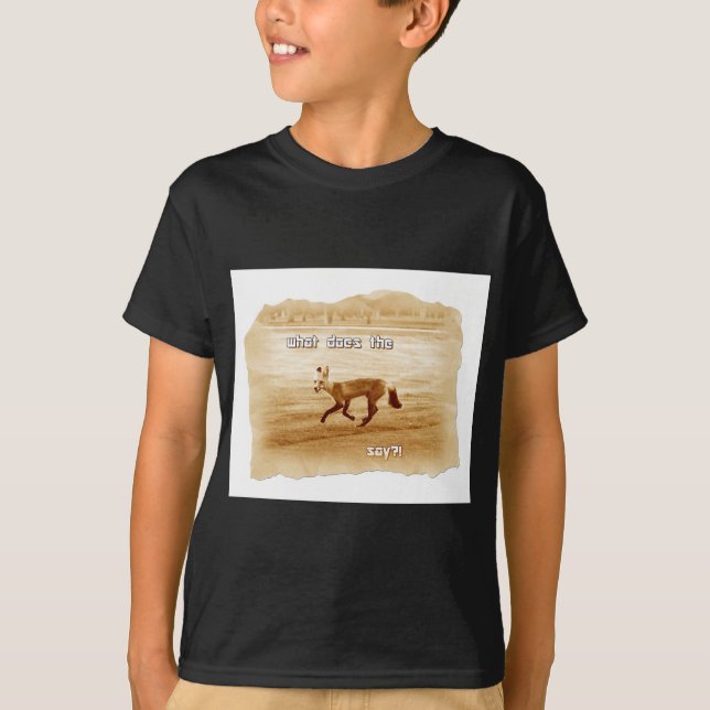 funny what does the fox say T-Shirt (Front)
