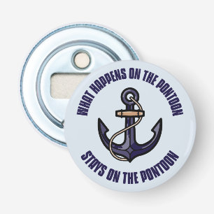 Funny What Happens on the Pontoon Vacation Trip Bottle Opener