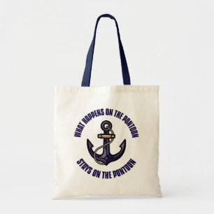 Funny What Happens on the Pontoon Vacation Trip Tote Bag