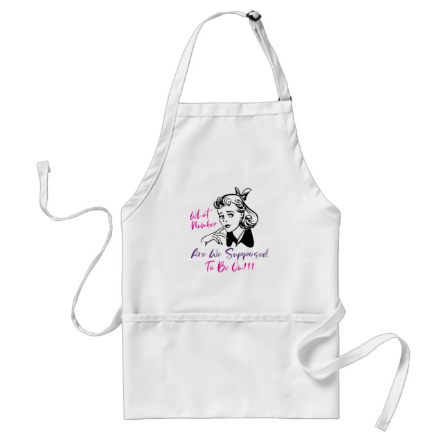 Funny What Number Bunco Adult Apron (Front)